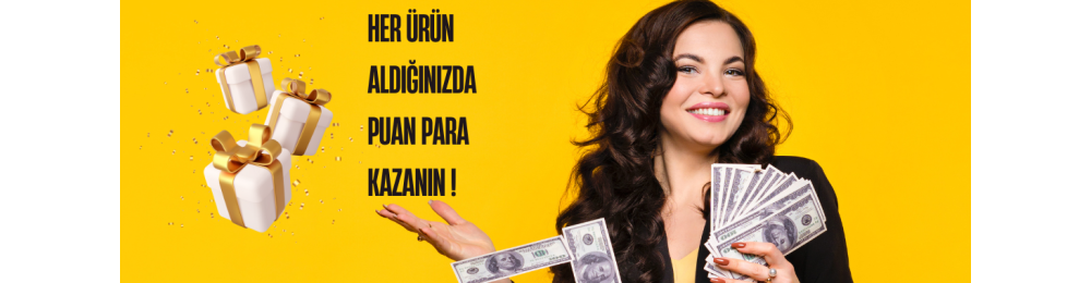 Her ürün aldığınızda puan kazanın